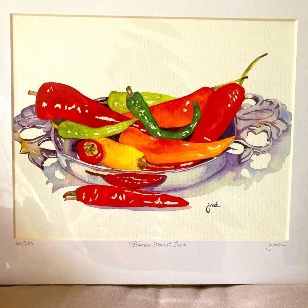 Watercolor limited-edition print ‘Farmer’s Market Fresh’ art painting